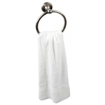 Handdoekring, wit brons